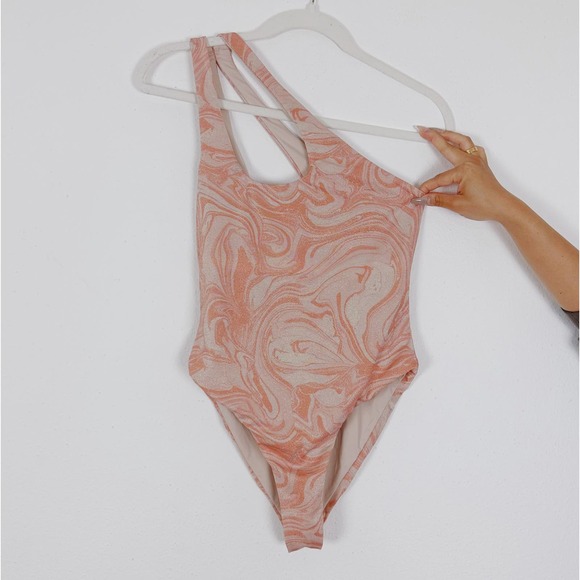 NWT L*Space Phoebe Printed Classic One-Piece‎ Swimsuit in All Swirled Up Size 8 - Picture 2 of 6